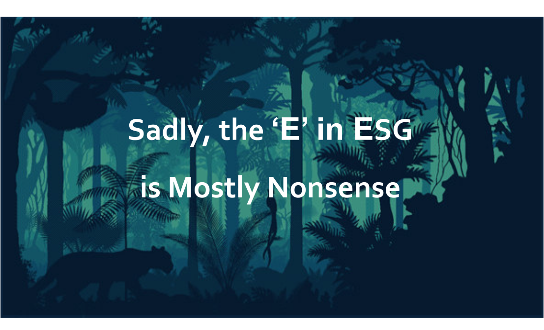 Sadly, the ‘E’ in ESG is Mostly Nonsense